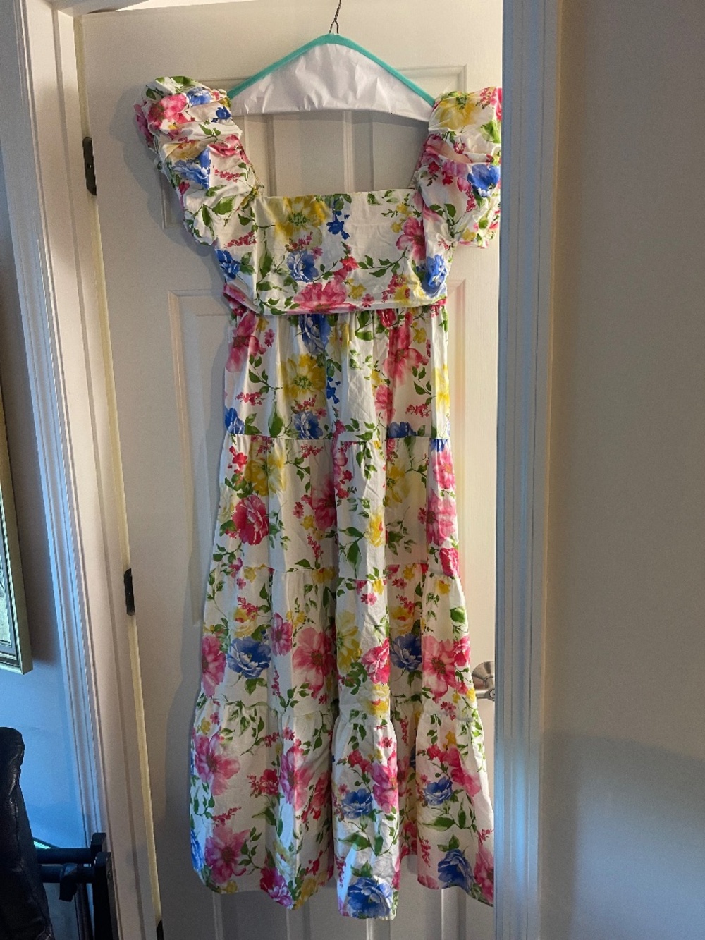 Altar'd State Floral Midi Dress SZ L